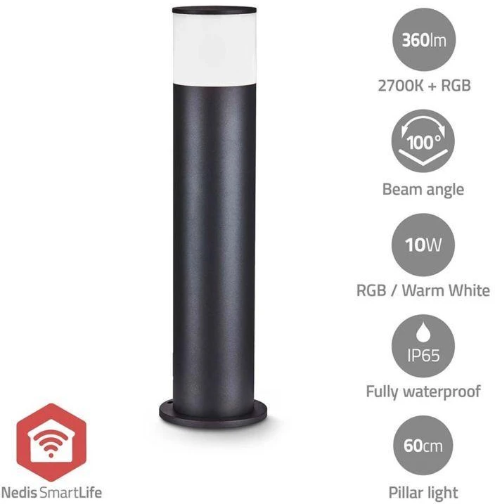 Nedis ZBLOP10RGBW Smartlife RGB Zigbee 3.0 10 + 4 W lauko šviestuvas