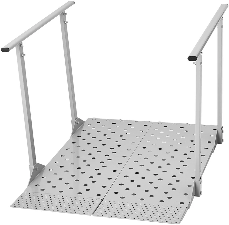 VEVOR Neįgaliojo vežimėlio rampa su turėklais 1140 x 850 mm