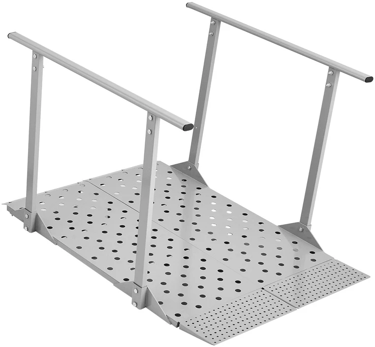 VEVOR Neįgaliojo vežimėlio rampa su turėklais 1140 x 850 mm