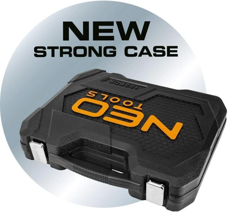 Neo Tools Rinkinys 1/2", 1/4", 94 dalių, CrV, galinių raktų rinkinys
