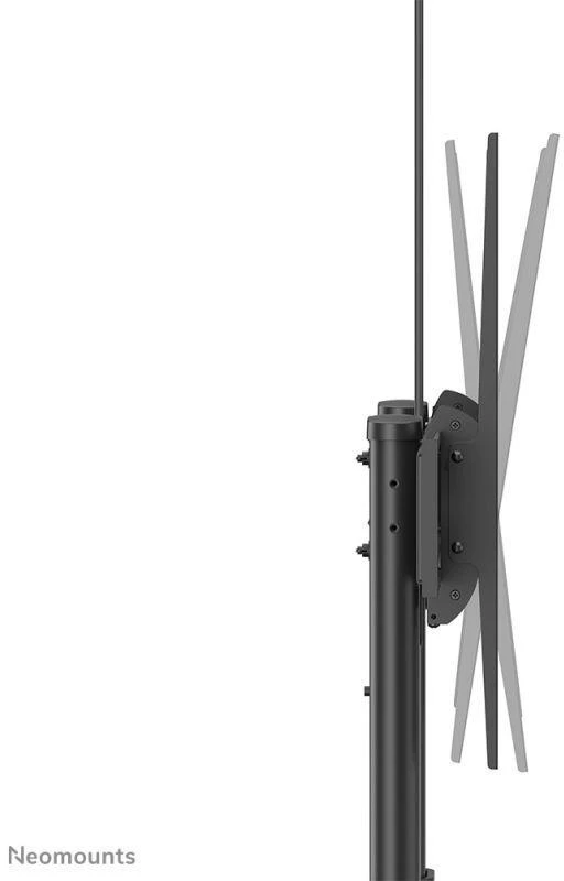 Laikiklis NeoMounts mobilus plokščiaekranis grindų stovas (aukštis: 128-160 cm), 60-100", c:Juodas