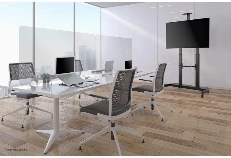 Laikiklis NeoMounts mobilus plokščiaekranis grindų stovas (aukštis: 128-160 cm), 60-100", c:Juodas