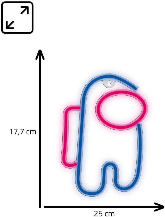 Neoninis LED šviestuvas Manta Astronaut