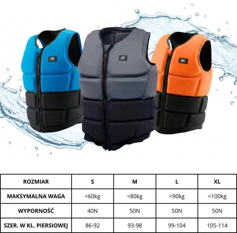 Neopreninė apsauginė liemenė SUP XQMAX M mėlyna/juoda
