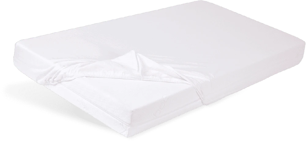 Drėgmei atspari vaikiška bambukinė paklodė Matex 70x140, balta