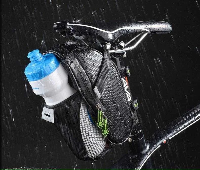 Rockbros C7-1 waterproof dviračio krepšys with saddle mounting 1.5l – juodos spalvos