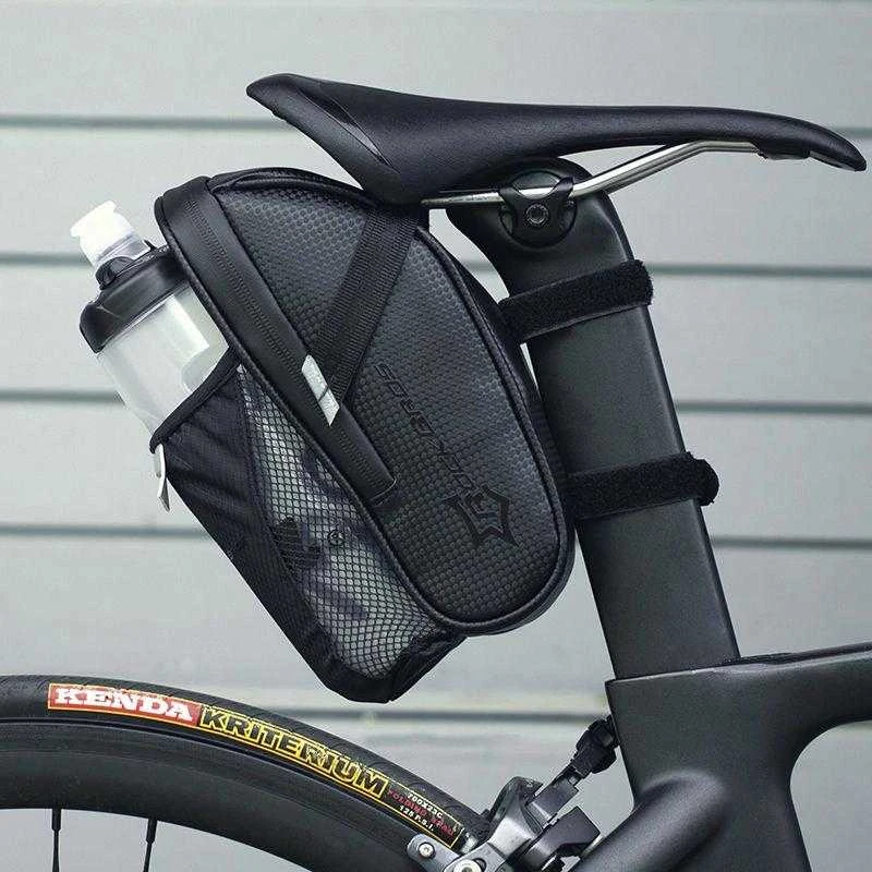 Rockbros C7-1 waterproof dviračio krepšys with saddle mounting 1.5l – juodos spalvos