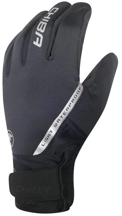 Neperšlampamos vėjui atsparios softshell pirštinės Chiba, juodos