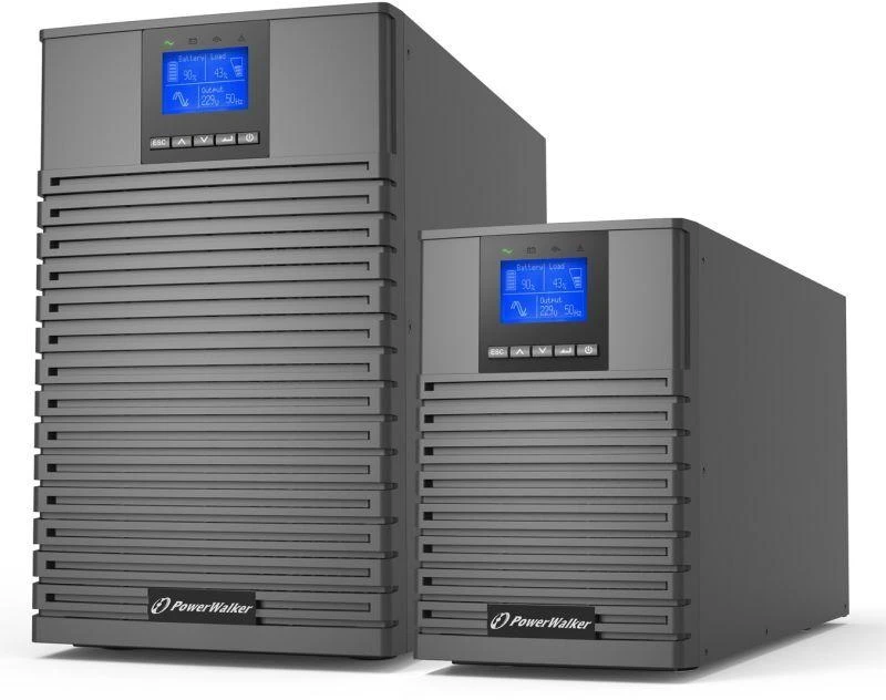 Power Walker POWERWALKER UPS On-Line VFI 2000 ICT IOT 1/1 fazė 2000VA PF1 8x IEC C13 lizdai C14 USB/RS232 EPO LCD