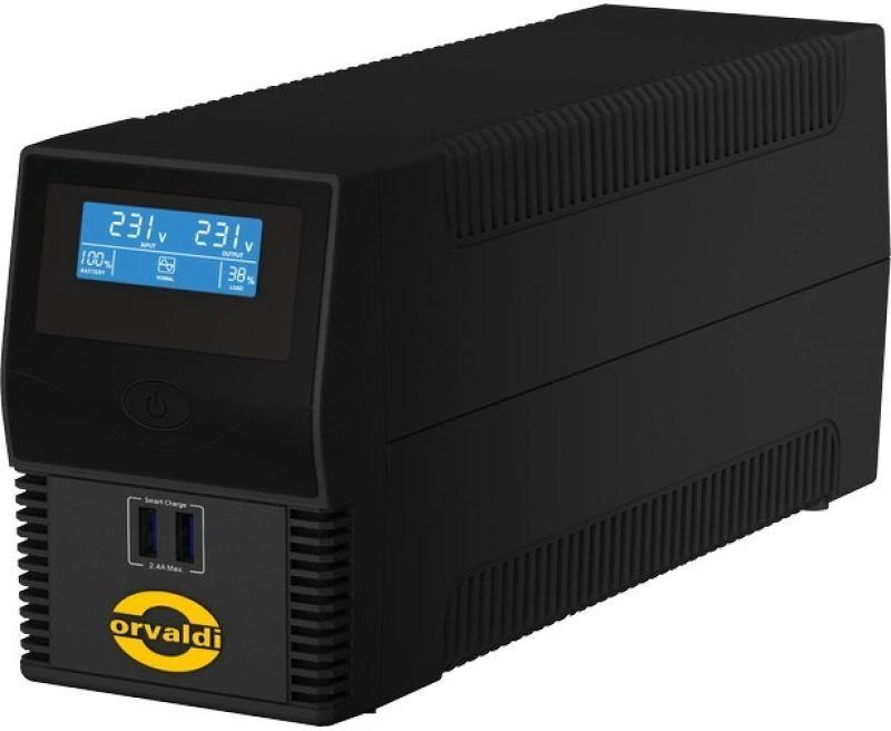 Orvaldi i650LCD USB | Maitinimo šaltinis awaryjny | UPS, 600VA/360W, 7Ah, 4x IEC