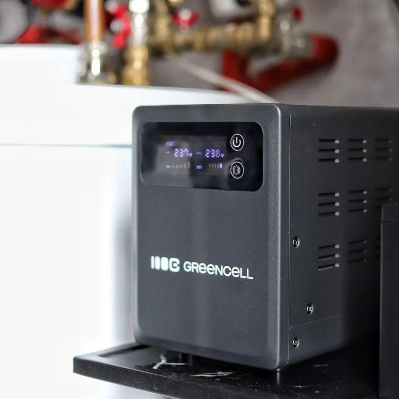 Green Cell Žalias Cell Žalias Cell nepertraukiamo maitinimo šaltinis (UPS) 1200 VA 800 W su LCD ekranu