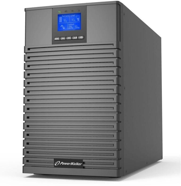 Power Walker POWERWALKER UPS On-Line VFI 2000 ICT IOT 1/1 fazė 2000VA PF1 8x IEC C13 lizdai C14 USB/RS232 EPO LCD