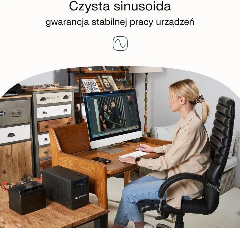 Green Cell Žalias Cell Žalias Cell nepertraukiamo maitinimo šaltinis (UPS) 1200 VA 800 W su LCD ekranu