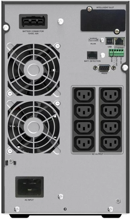 Power Walker POWERWALKER UPS On-Line VFI 2000 ICT IOT 1/1 fazė 2000VA PF1 8x IEC C13 lizdai C14 USB/RS232 EPO LCD