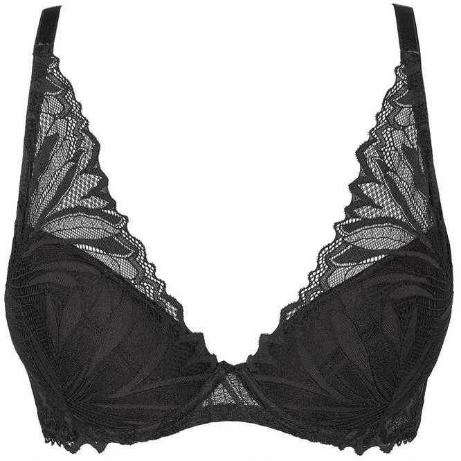 Nėriniuota juoda push-up“ liemenėlė Eclipse“