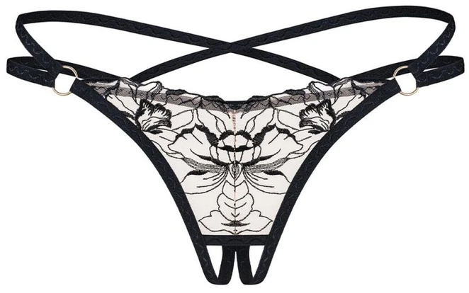 Nėriniuoti stringai su juostelėmis Obsessive