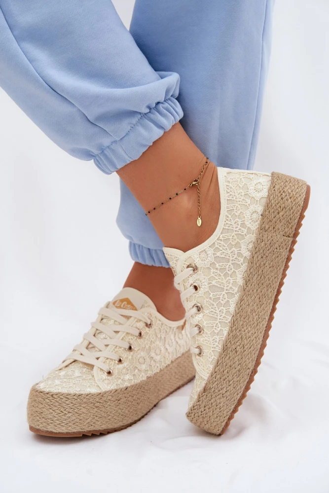 Lee Cooper Nėriniuotos platforminės sportinio stiliaus bateliai Step in style