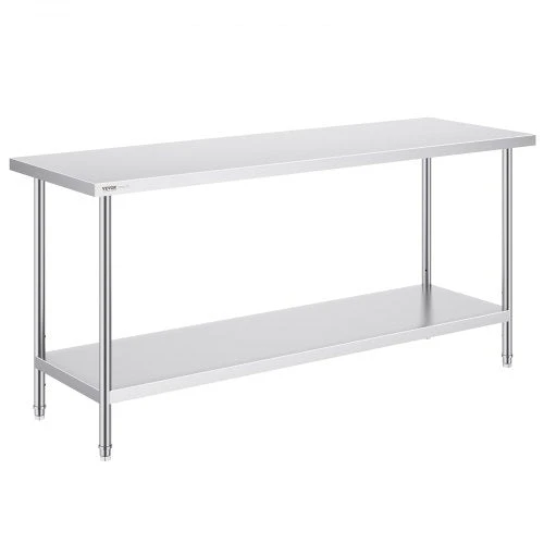VEVOR Nerūdijančio plieno darbastalis 61x182x86 cm
