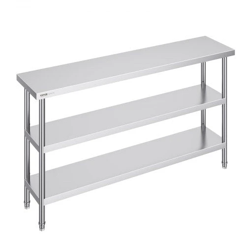 VEVOR Nerūdijančiojo plieno maisto ruošimo stalas 35x152 cm