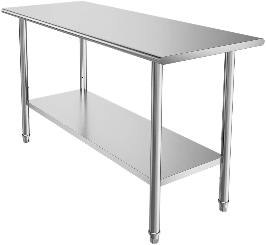 VEVOR Nerūdijančio plieno darbo stalas 61x152 cm