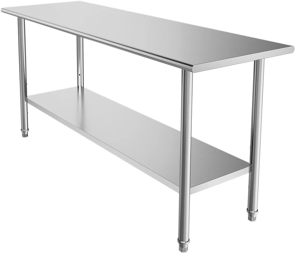 VEVOR Nerūdijančio plieno darbo stalas 61x183 cm
