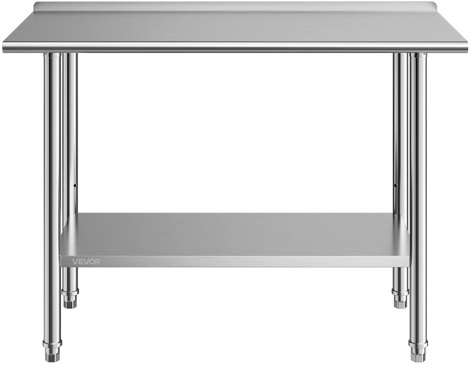 VEVOR Nerūdijančio plieno darbo stalas 61x122 cm