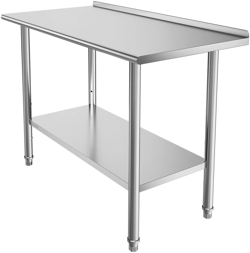 VEVOR Nerūdijančio plieno darbo stalas 61x122 cm
