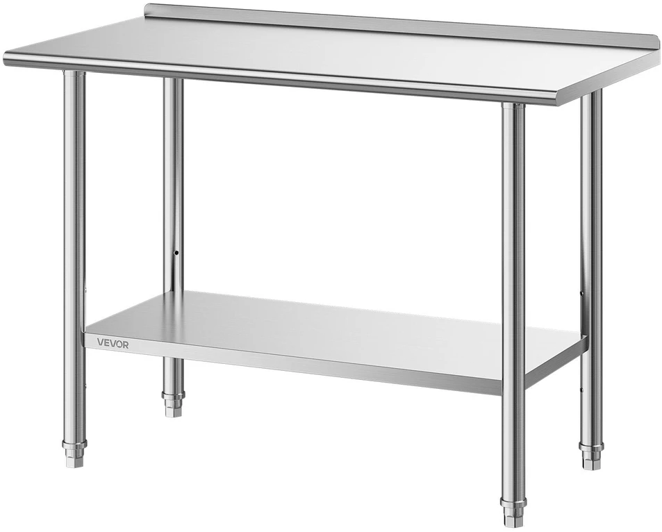 VEVOR Nerūdijančio plieno darbo stalas 61x122 cm