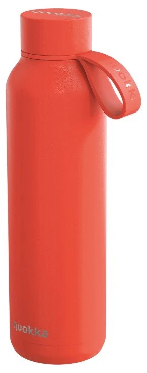 „Quokka Solid“ su dirželiu - nerūdijančio plieno termosas 630 ml su dirželiu (oranžinis)