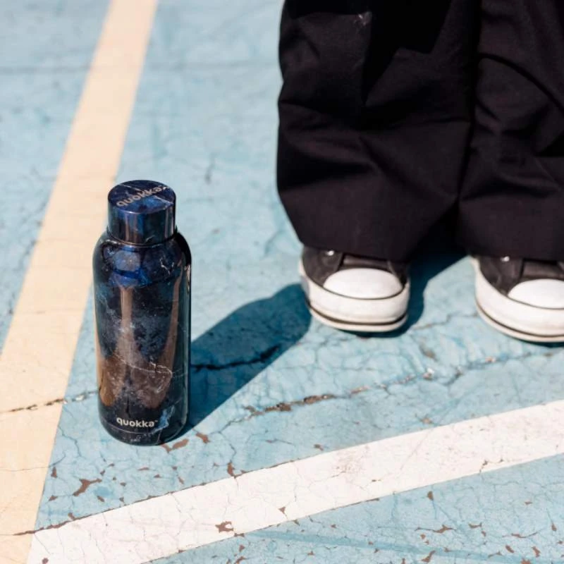Quokka Solid - Stainless Steel Thermal Bottle 510 ml (Juodas Marble)