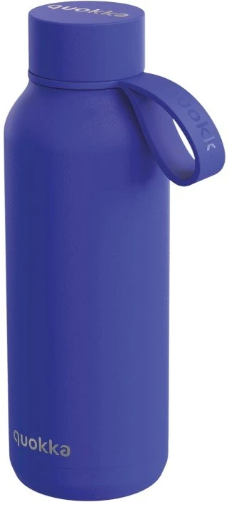 „Quokka Solid“ su dirželiu - nerūdijančio plieno termosas 510 ml su dirželiu (Prieblandos spalvos Mėlyna)