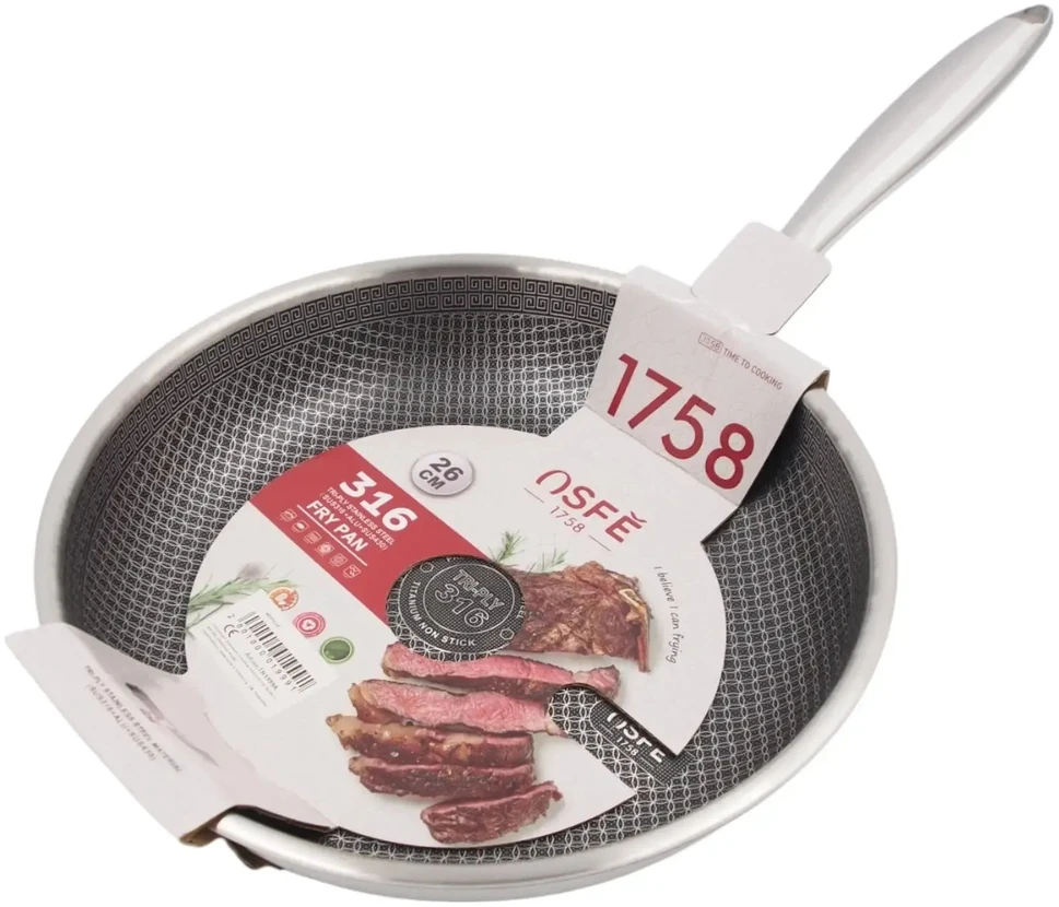 Nerūdijančio plieno keptuvė OSFE 316, 26 cm