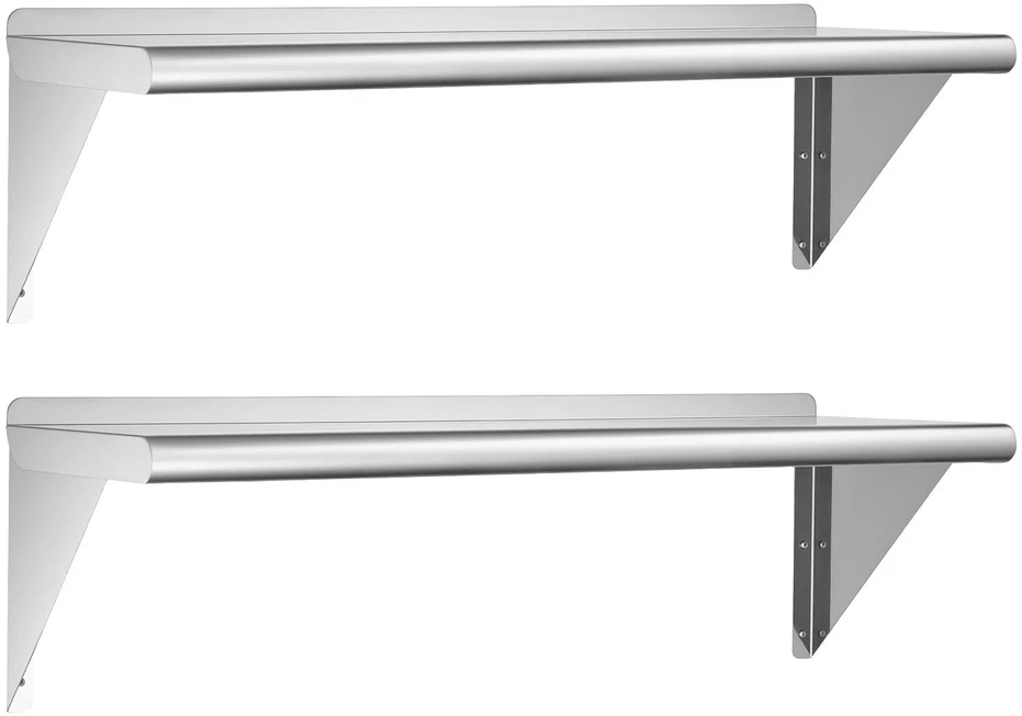 Nerūdijančio plieno lentynos VEVOR JC-DWS-1236-418, 305 x 914 mm, 2 vnt.
