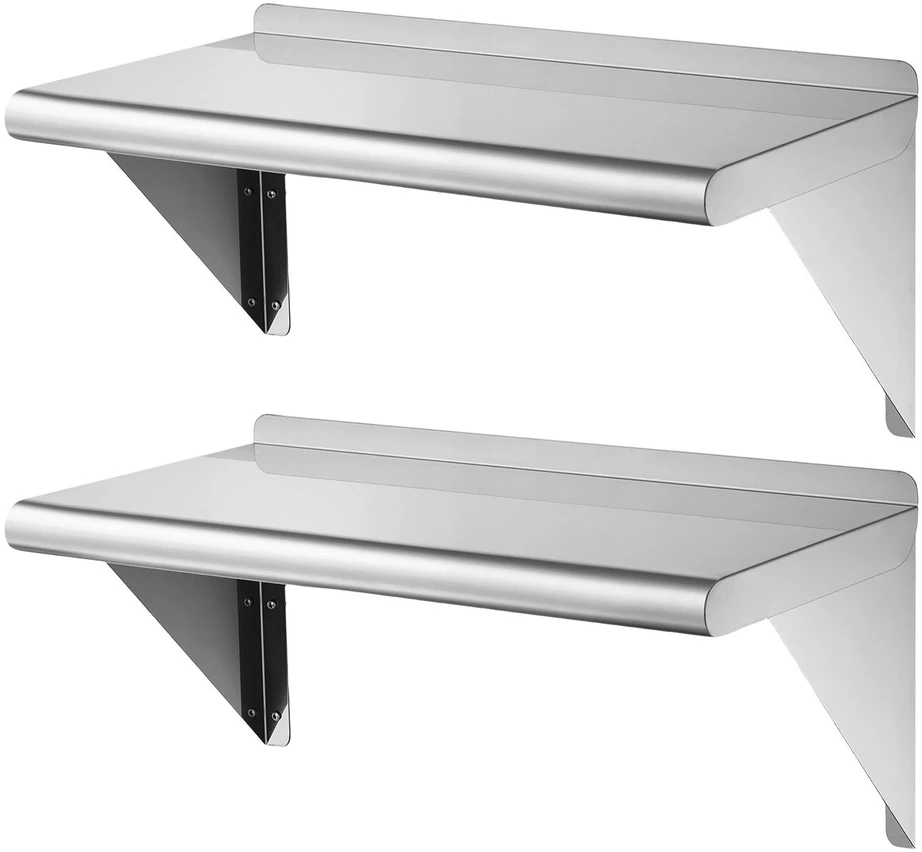 Nerūdijančio plieno lentynos VEVOR JC-DWS-1236-418, 305 x 914 mm, 2 vnt.