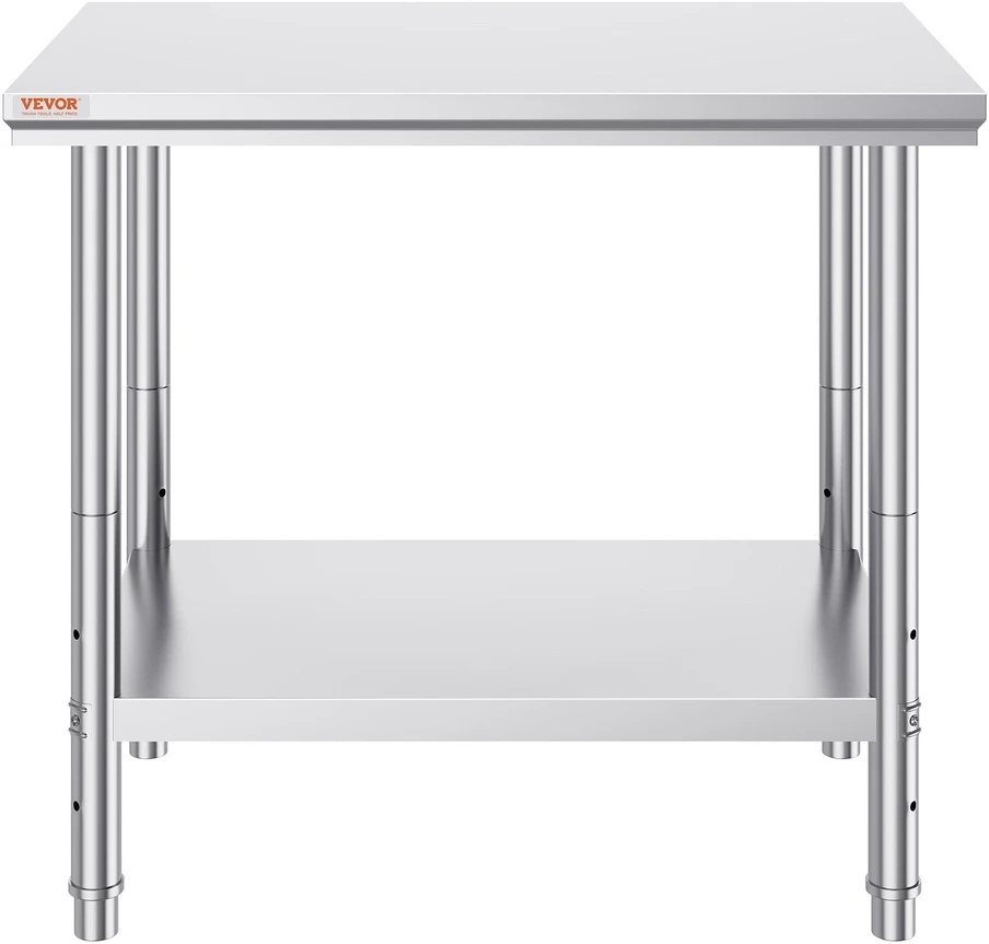 VEVOR Nerūdijančio plieno darbastalis 60x90x80 cm