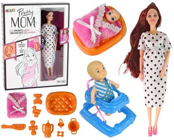 Besilaukianti lėlė su priedais Lean Toys