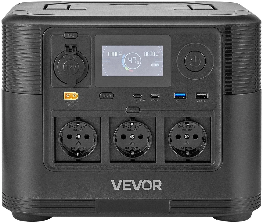 VEVOR Nešiojama saulės energijos stotis su 200W skydeliu