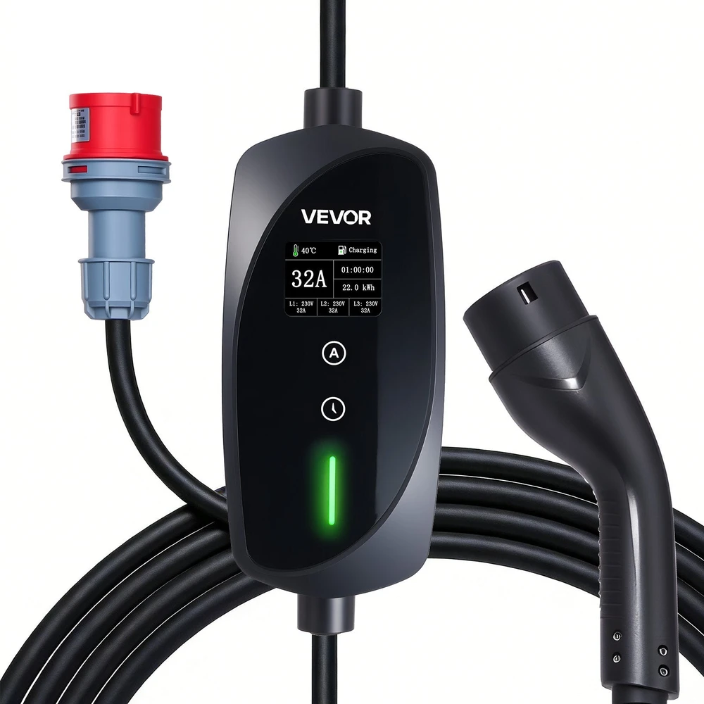 VEVOR Mobilus sieninis įkroviklis 22 kW 32A, 7 m