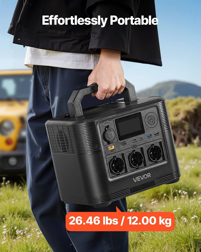 VEVOR Nešiojama saulės stotelė 1800W, 1008Wh