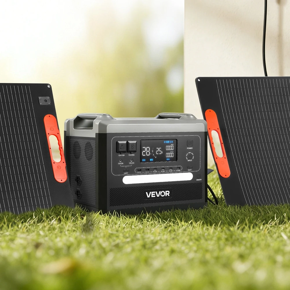 VEVOR Nešiojama saulės jėgainė 2400W su 2160Wh baterija