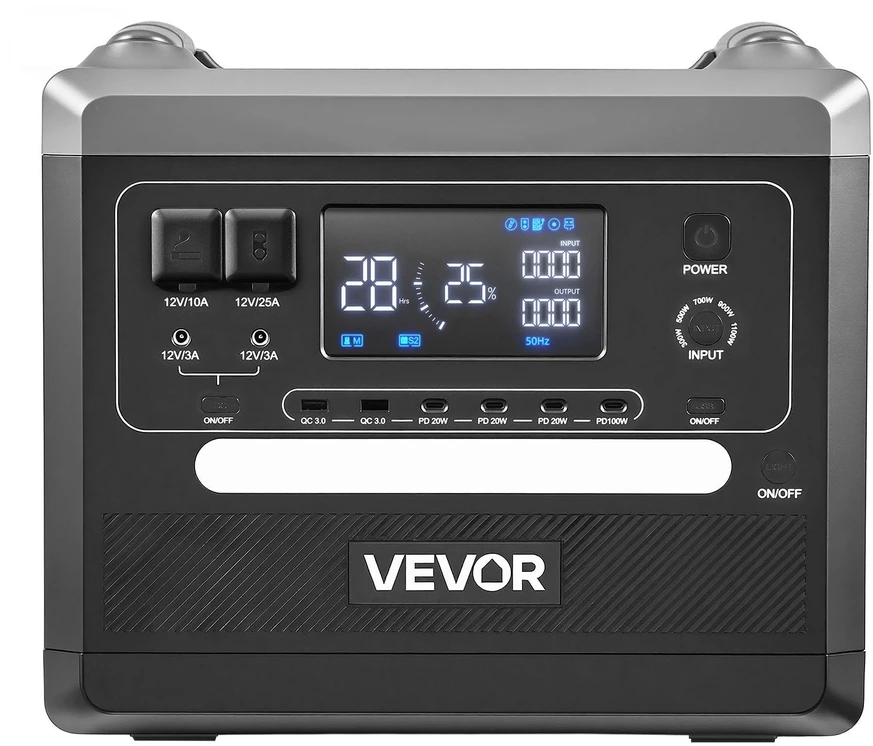 VEVOR Nešiojama 2400W saulės generatoriaus stotis