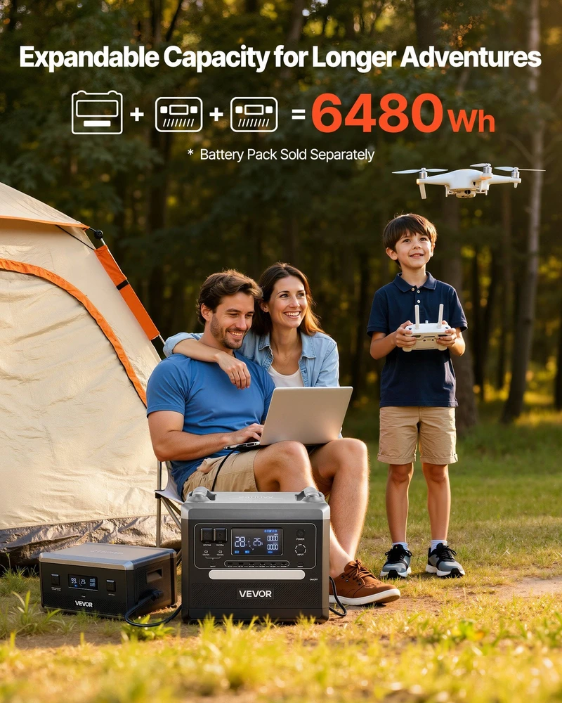 VEVOR Nešiojama saulės baterija 2400W