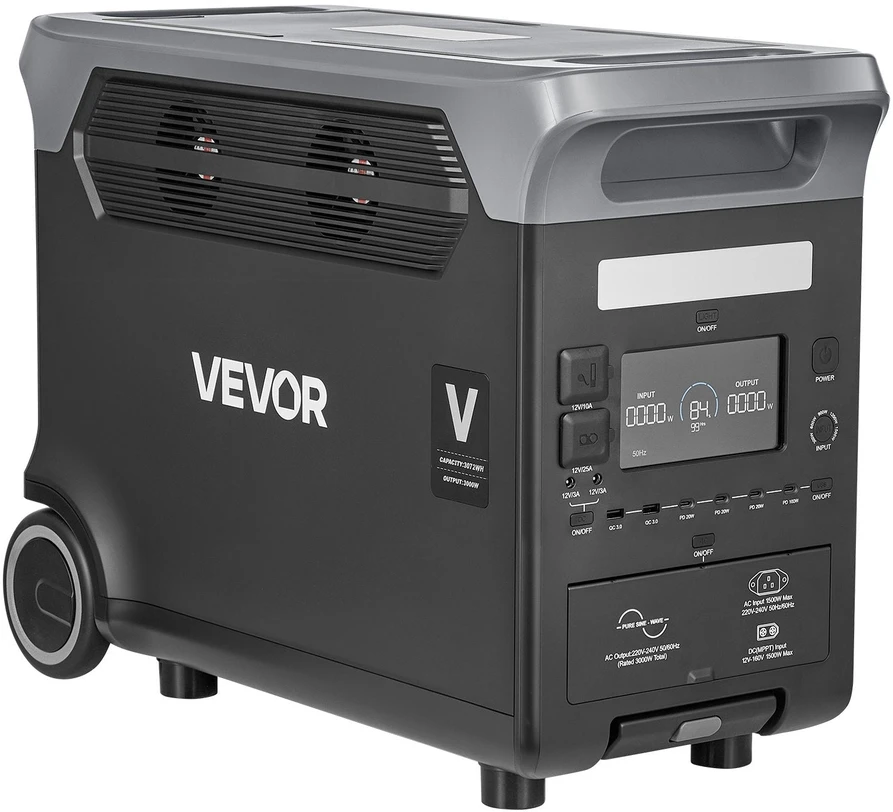 VEVOR Nešiojama galios stotis, 3000W saulės generatorius