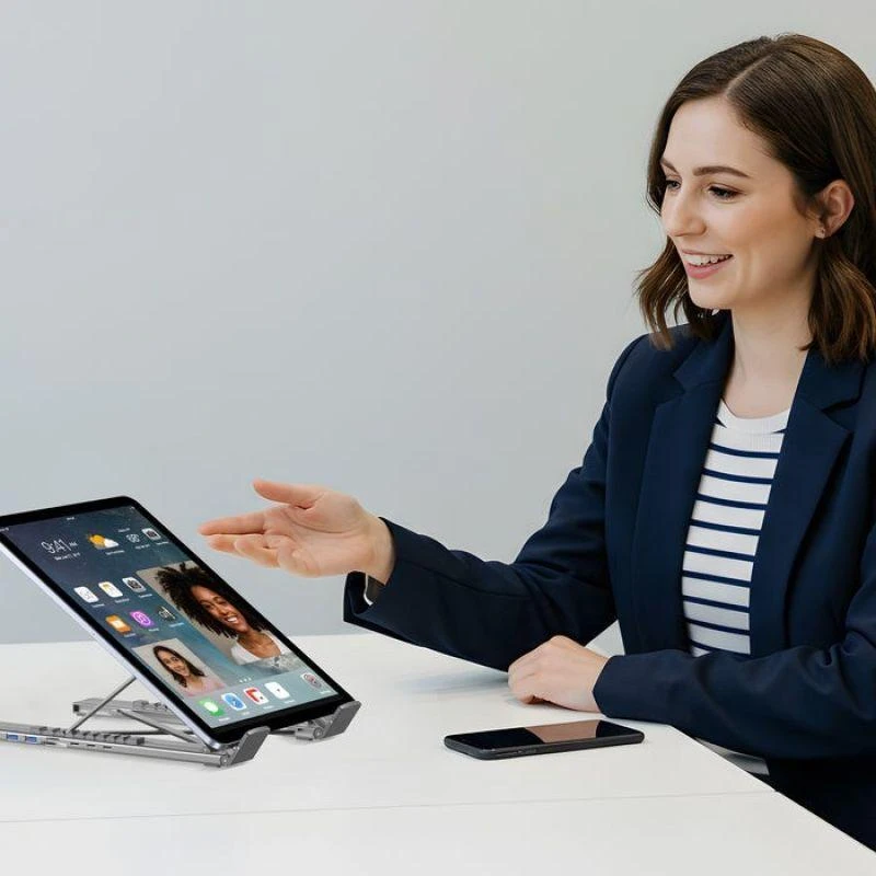 UNITEK D1137AGY01 nešiojamojo kompiuterio prijungimo stotelė / prievadų replikatorius, USB 3.2 Gen 1 (3.1 Gen 1) Type-C Sidabrinis