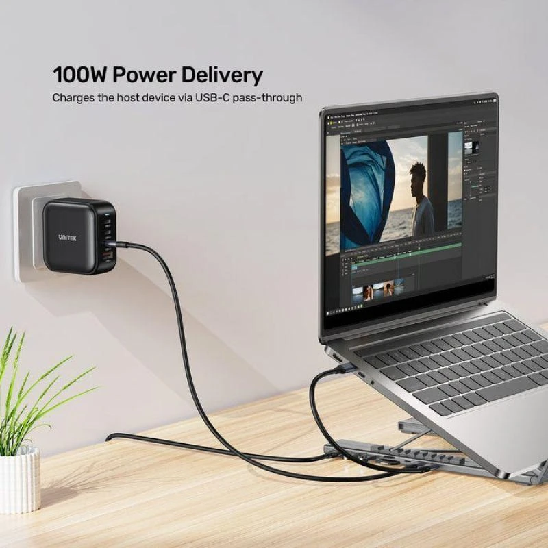 UNITEK D1137AGY01 nešiojamojo kompiuterio prijungimo stotelė / prievadų replikatorius, USB 3.2 Gen 1 (3.1 Gen 1) Type-C Sidabrinis
