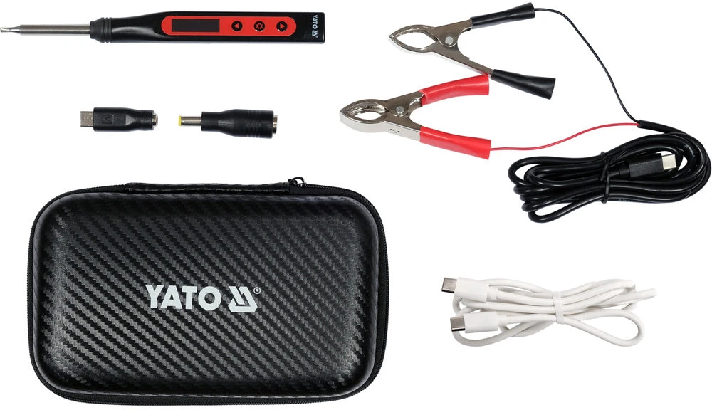 Nešiojamas skaitmeninis USB-C lituoklis - T12 antgalis - Yato YT-82490