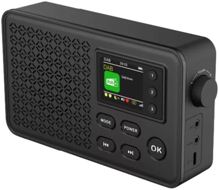 Nešiojamasis radijas Denver DAB-57 su DAB+ ir FM, juodas