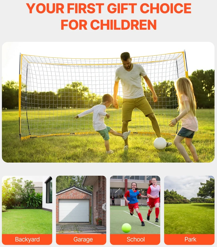 Vevor 12x6 pėdų nešiojamas futbolo vartas vaikams