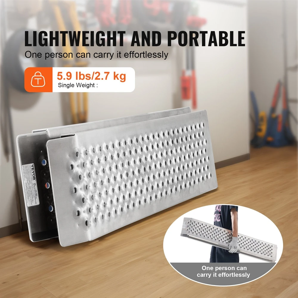 VEVOR 47,2 x 8,5 cm aliuminio rampai 399 kg