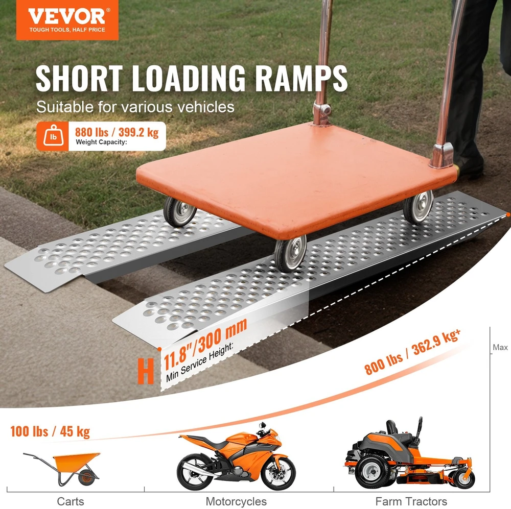 VEVOR 47,2 x 8,5 cm aliuminio rampai 399 kg